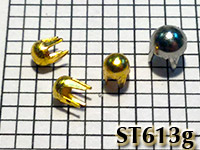 ST613g Gold domed 3/32 round studs