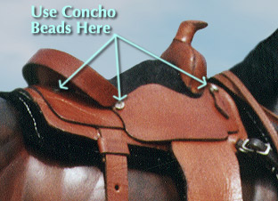 Concho Beads on a Saddle