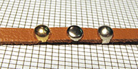 Studs on 1/8 leather