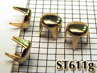 ST611g Gold flat-top 1/8 round studs