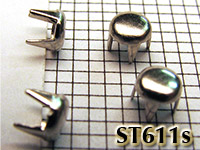 ST611s Silver flat-top 1/8 round studs